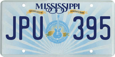 MS license plate JPU395