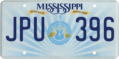 MS license plate JPU396