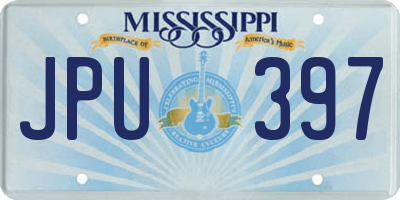 MS license plate JPU397