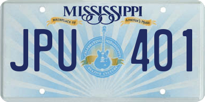 MS license plate JPU401