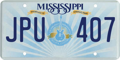 MS license plate JPU407