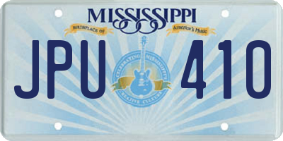 MS license plate JPU410