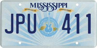 MS license plate JPU411