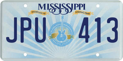 MS license plate JPU413