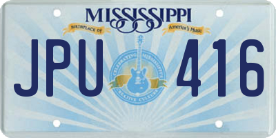 MS license plate JPU416