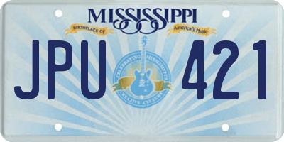 MS license plate JPU421