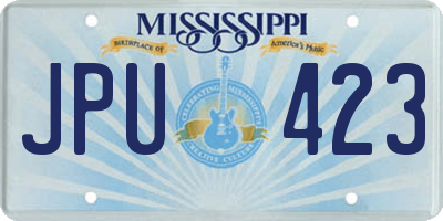 MS license plate JPU423