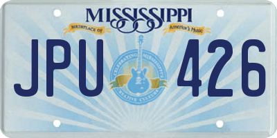 MS license plate JPU426