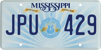 MS license plate JPU429