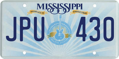 MS license plate JPU430
