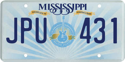 MS license plate JPU431
