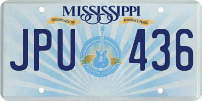 MS license plate JPU436