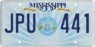 MS license plate JPU441