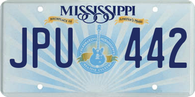 MS license plate JPU442