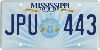 MS license plate JPU443