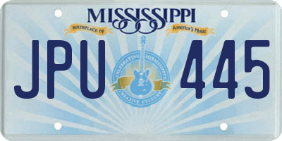 MS license plate JPU445