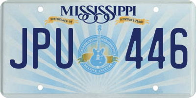 MS license plate JPU446
