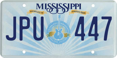 MS license plate JPU447
