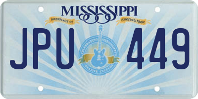 MS license plate JPU449