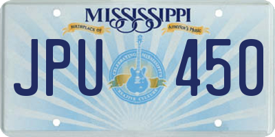MS license plate JPU450
