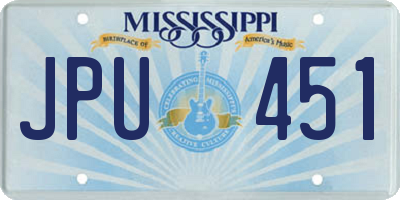 MS license plate JPU451