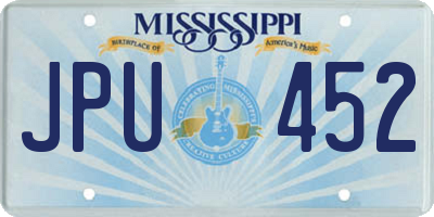 MS license plate JPU452