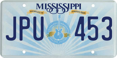 MS license plate JPU453