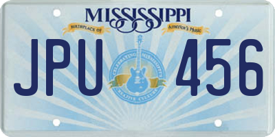 MS license plate JPU456