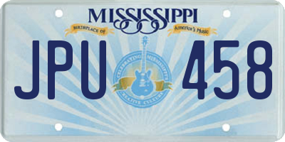 MS license plate JPU458