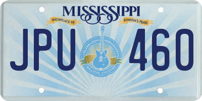 MS license plate JPU460