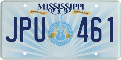 MS license plate JPU461