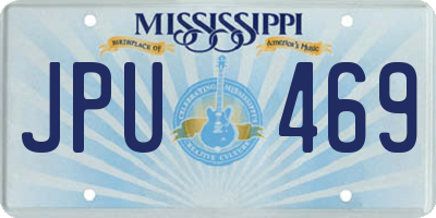 MS license plate JPU469