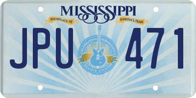 MS license plate JPU471