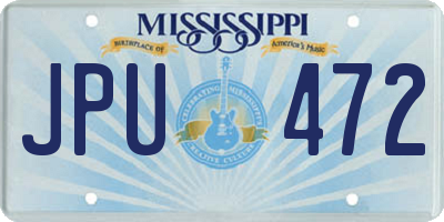 MS license plate JPU472