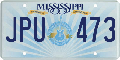 MS license plate JPU473