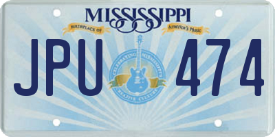 MS license plate JPU474