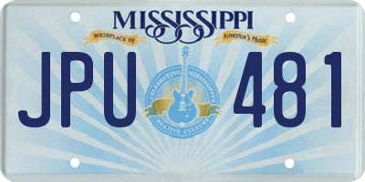MS license plate JPU481