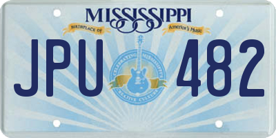 MS license plate JPU482