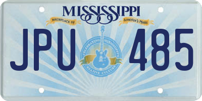 MS license plate JPU485