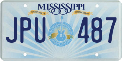 MS license plate JPU487