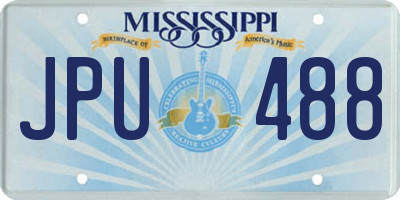 MS license plate JPU488