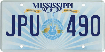 MS license plate JPU490