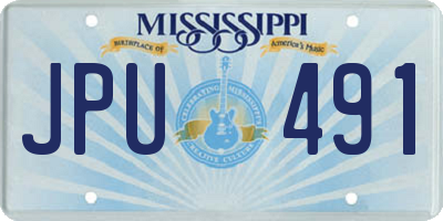 MS license plate JPU491