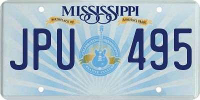MS license plate JPU495