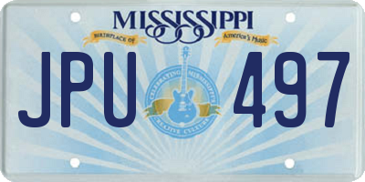 MS license plate JPU497