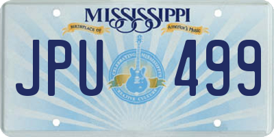 MS license plate JPU499