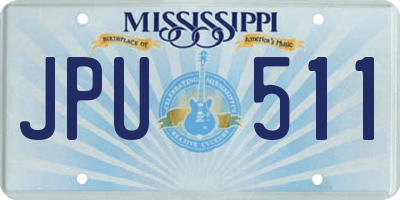 MS license plate JPU511