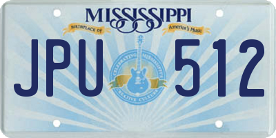 MS license plate JPU512