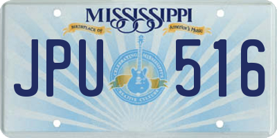 MS license plate JPU516