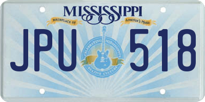 MS license plate JPU518